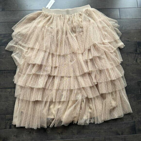 Anthropologie Cheri Ruffled Tulle Midi Skirt - new with tags - Picture 4 of 5